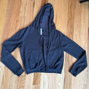 Black Hooded thermal Fabletics Zip-Up Jacket